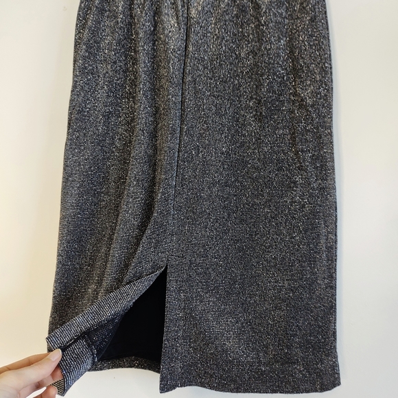 Vintage Black + Silver Sparkle Skirt - Picture 8 of 10